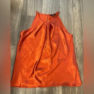 NWT Tiana B Satin Orange Shirt